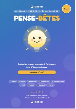 Couverture : Le Grand Livre des Pense-Bêtes collège, Kidibook