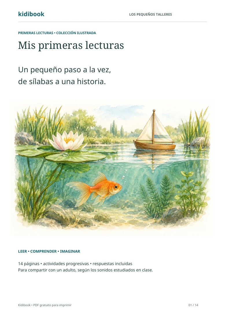 Portada del cuadernillo gratuito: Mis primeras lecturas, CP