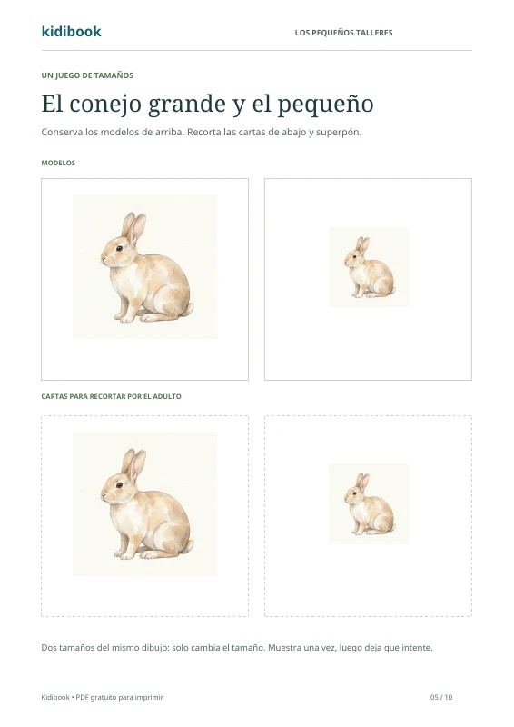 Página 8: imágenes de los alimentos para asociar