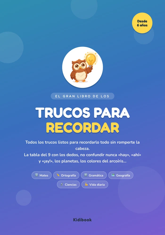 Portada: El Gran Libro de los Trucos para Recordar — Primaria (CP-CM2), Kidibook