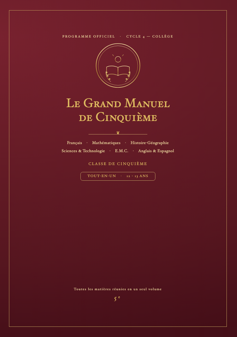 Couverture du Grand Manuel de Cinquième — tout-en-un 5e Kidibook