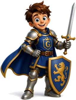 Gauvain le chevalier, mascotte du CM2