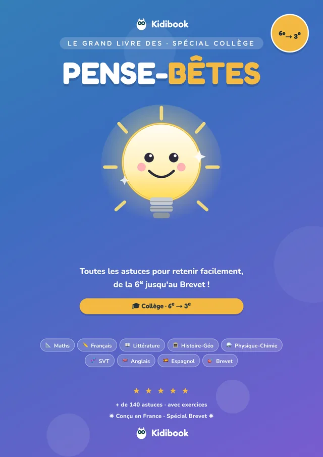 Couverture du Grand Livre des Pense-Bêtes Kidibook
