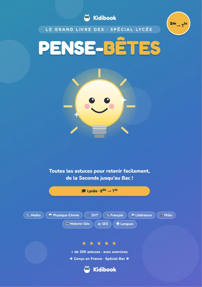 Couverture du Grand Livre des Pense-Bêtes Kidibook